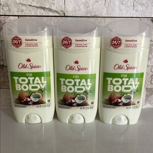 Three brand new Old Spice Whole Body Deodorant for Men - Fiji - 3oz each